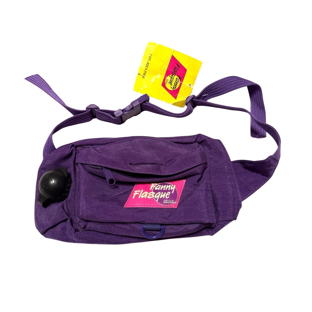 Fanny Flasque Vintage Serus Insulated Soft Flask Pack Purple Color W/ Hose Straw